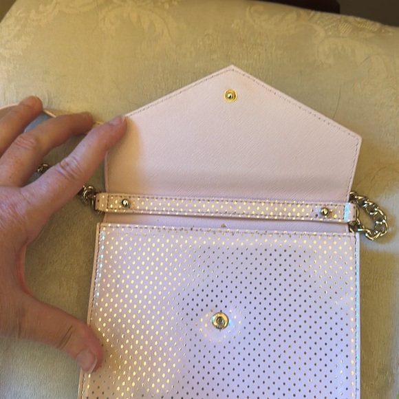 Kate Spade Lilac Street Dot Monday pink metallic gold envelope bag - Picture 8 of 15